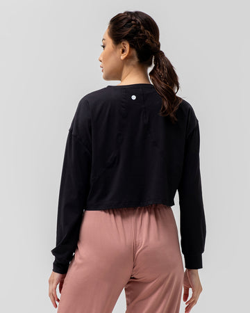 All Day Oversized Crop Long Sleeve