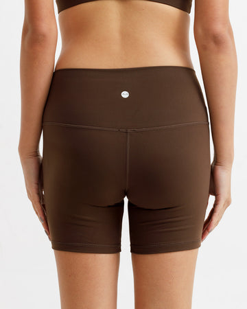 Solid High-Rise Shorts 6"