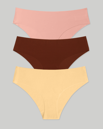 Subtle Mid Rise Cheeky Bikini Underwear - 3 pcs