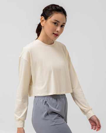 All Day Oversized Crop Long Sleeve