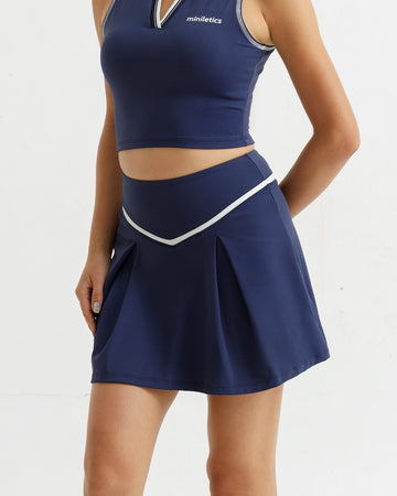 On Court Classic Mid-Waist Skort Skirt Padel, Tennis & Golf