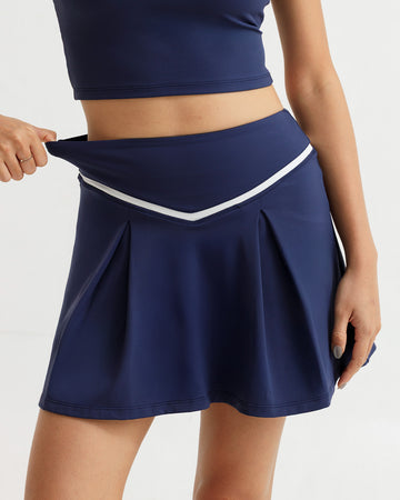 On Court Classic Mid-Waist Skort Skirt Padel, Tennis & Golf