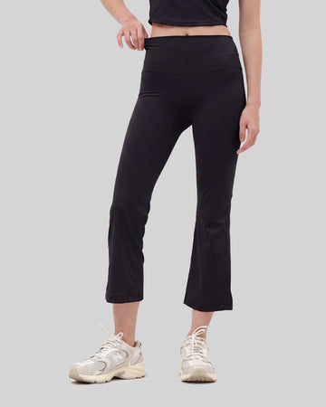 Solid Flow Mid-Waist Crop Flare Legging 23”
