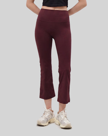 Solid Flow Mid-Waist Crop Flare Legging 23”