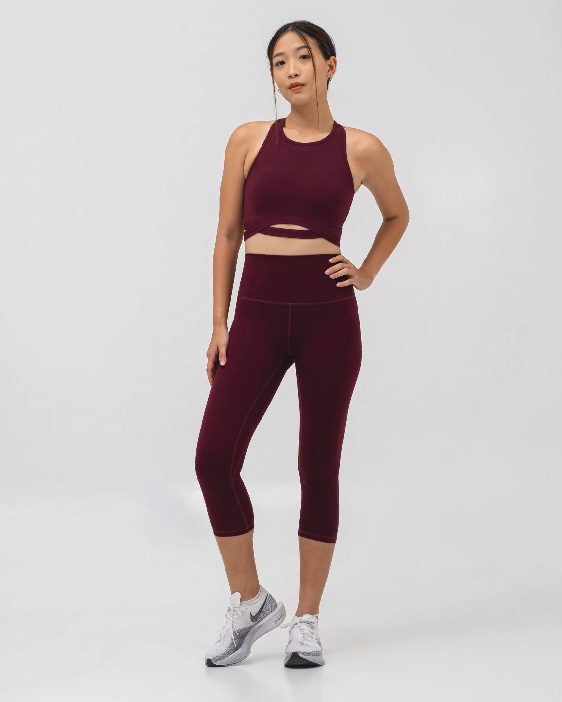 Solid Legging Capri 3/4 19"