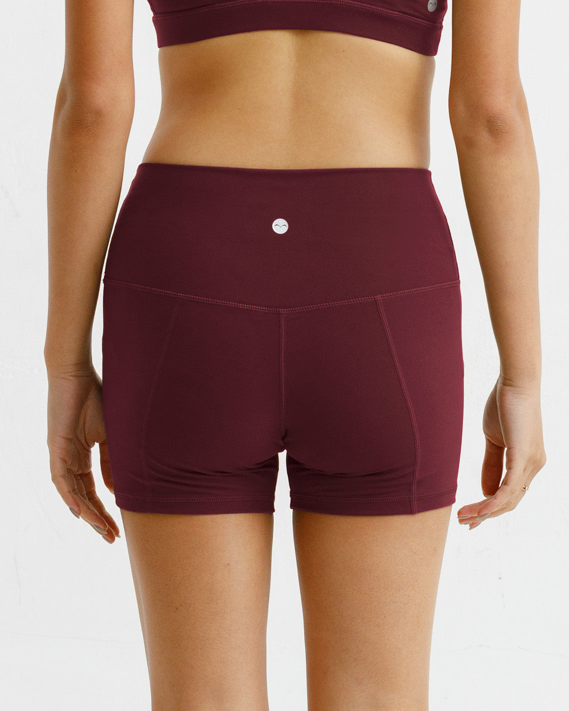 Solid High-Rise Shorts 4