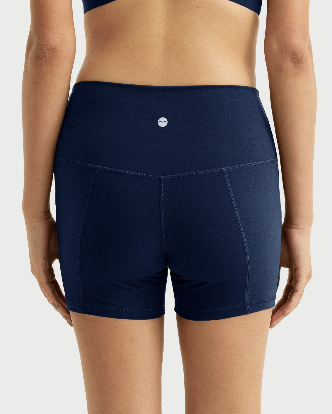 Solid High-Rise Shorts 4
