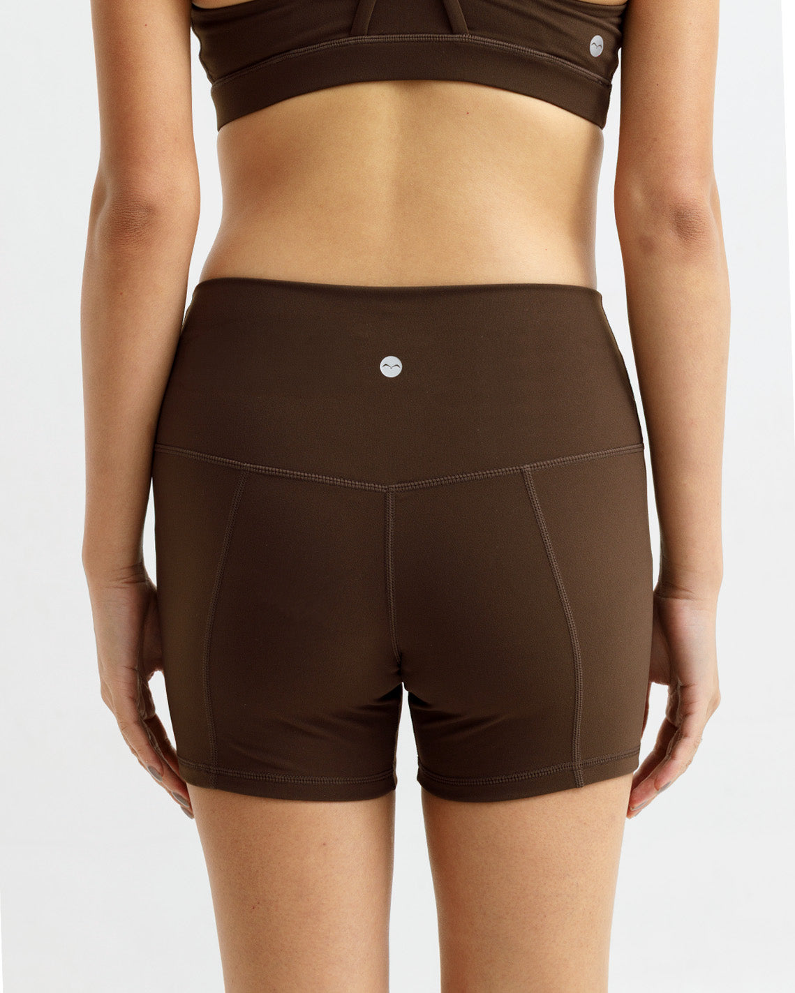 Solid High-Rise Shorts 4