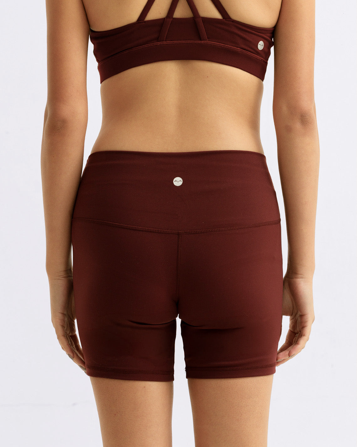 Solid High-Rise Shorts 6