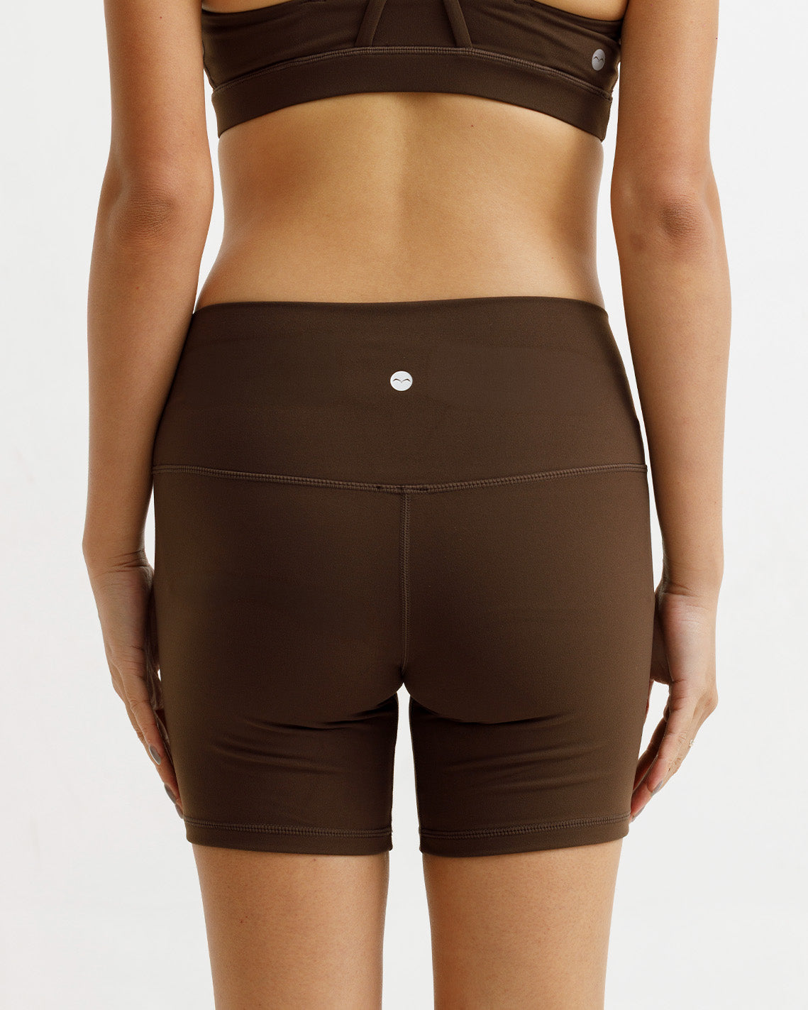 Solid High-Rise Shorts 6