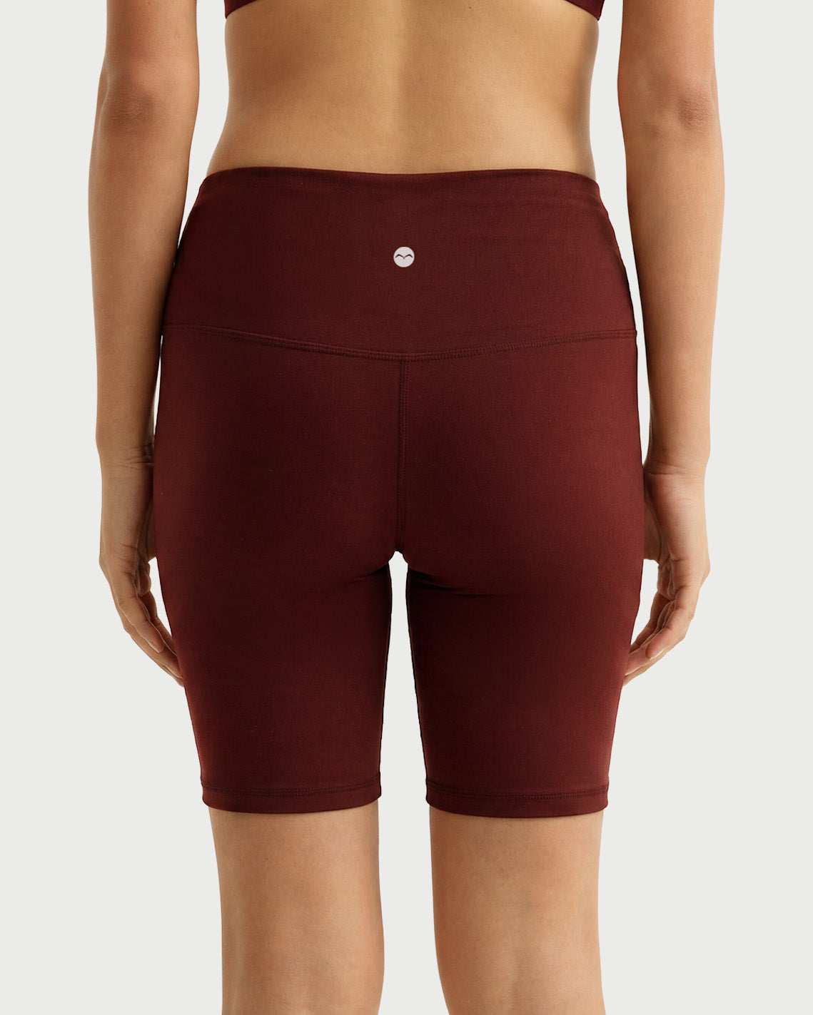 Solid High-Rise Shorts 8