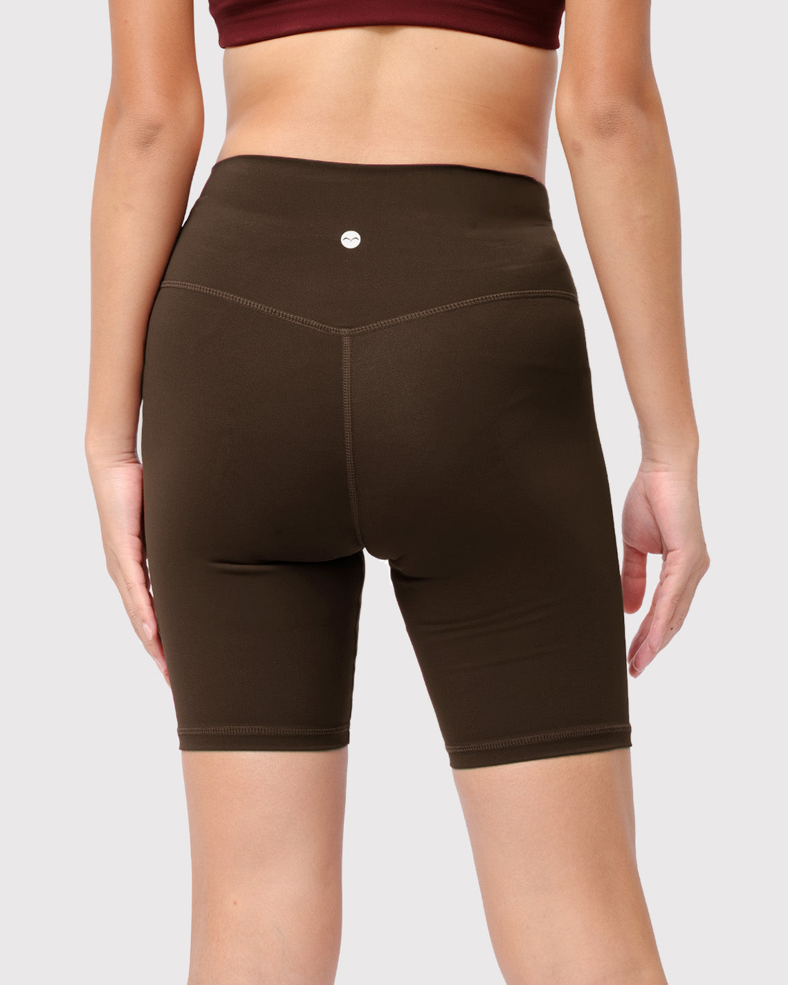 Solid High-Rise Shorts 8