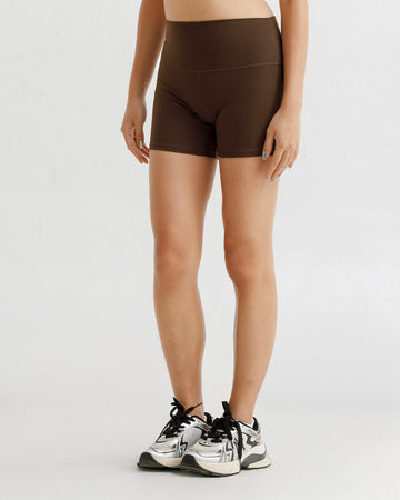 Solid High-Rise Shorts 4