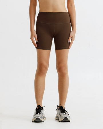 Solid High-Rise Shorts 6