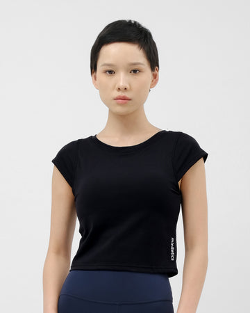 Mile Studio Crop Tee with Pad Bra