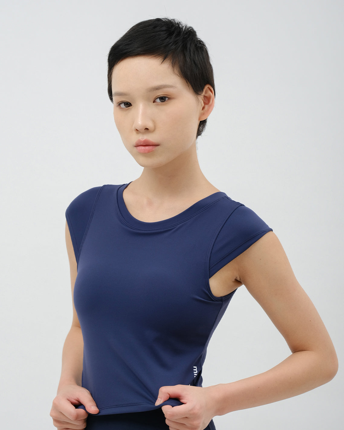 Mile Studio Crop Tee with Pad Bra