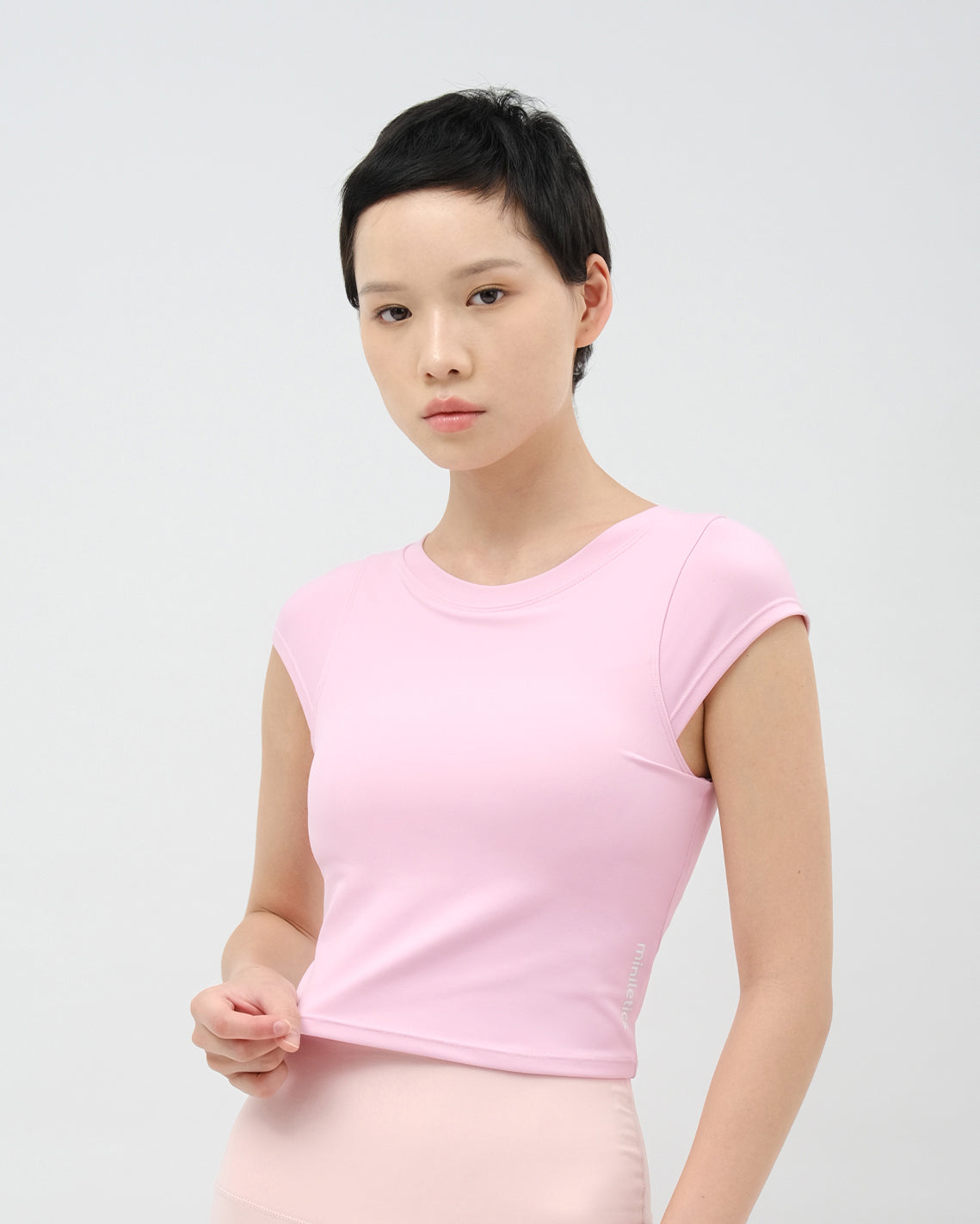 Mile Studio Crop Tee with Pad Bra