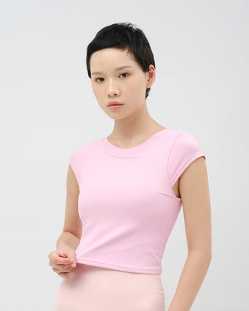 Mile Studio Crop Tee with Pad Bra