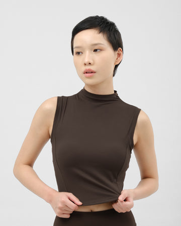 Mile Studio Sleek Mockneck Crop