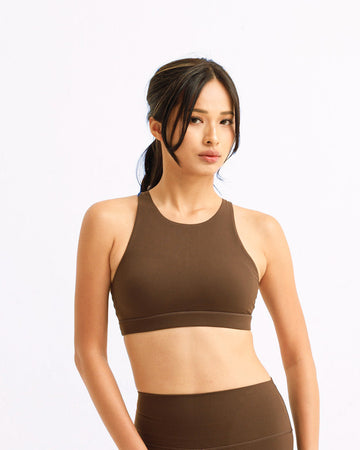 Solid Embrace Bra High Neck Support with A/B Cup