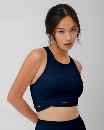 Solid Power High Neck Bra, Support with A/B bra cup