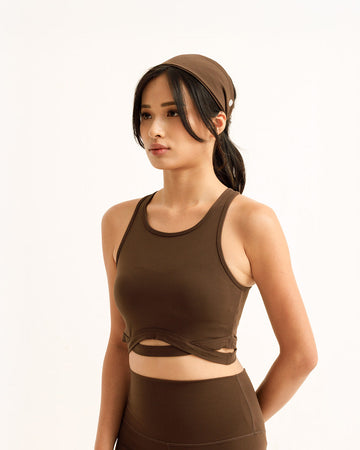 Solid Power High Neck Bra, Support with A/B bra cup