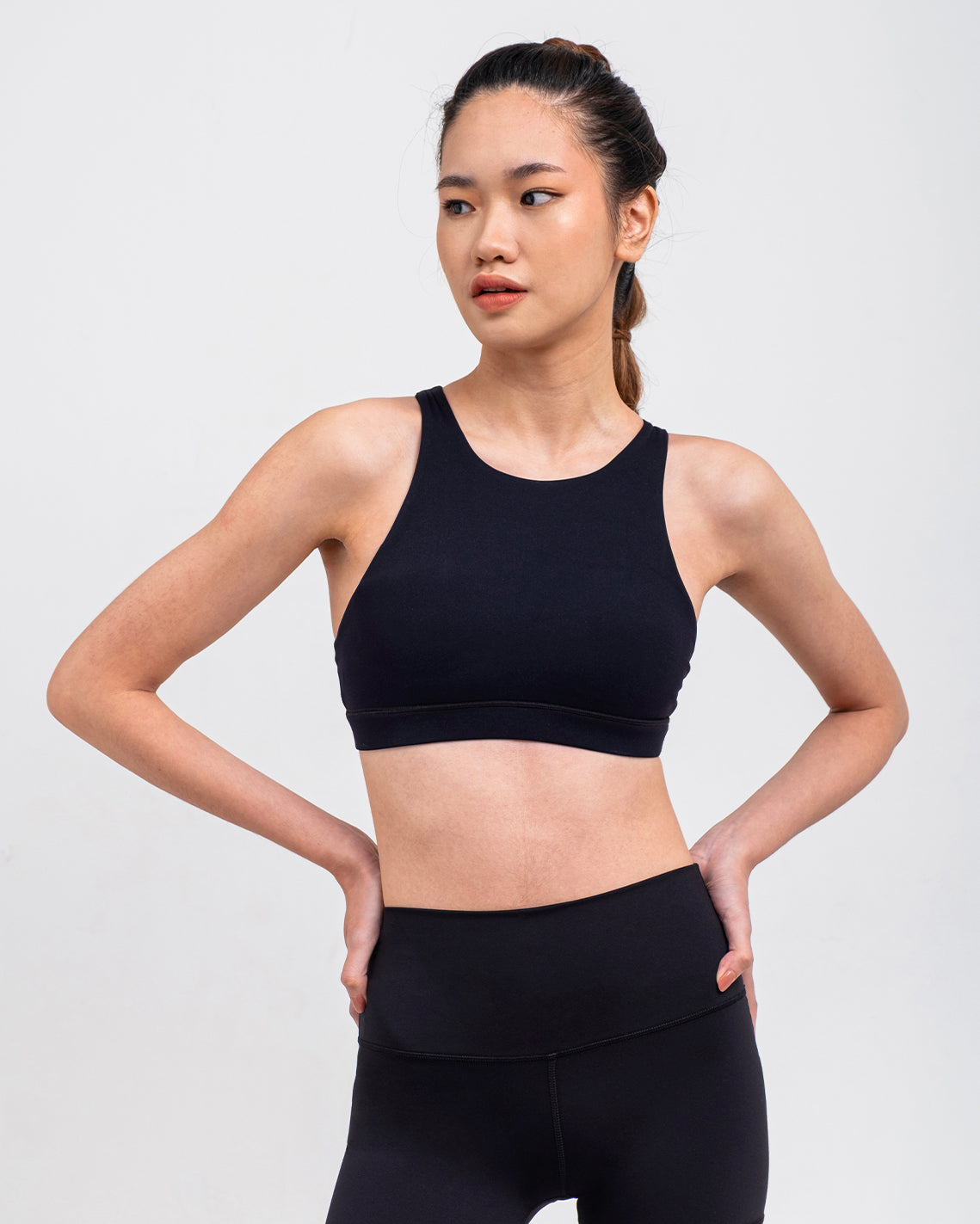 Solid Embrace Bra High Neck Support with A/B Cup