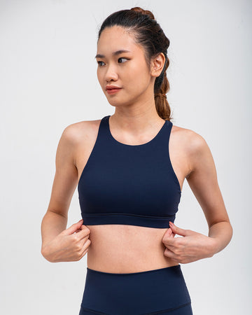 Solid Embrace Bra High Neck Support with A/B Cup