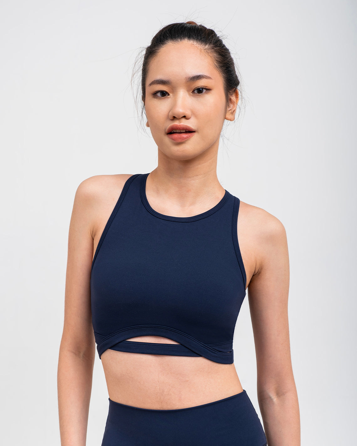 Solid Power High Neck Bra, Support with A/B bra cup