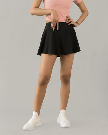 On Track Mid Rise Skirt (2-Layer)